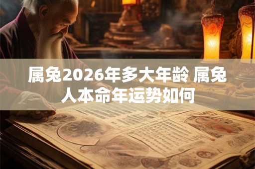属兔2026年多大年龄 属兔人本命年运势如何