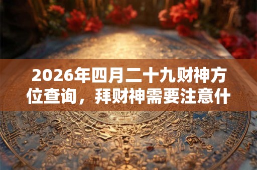 2026年四月二十九财神方位查询，拜财神需要注意什么？