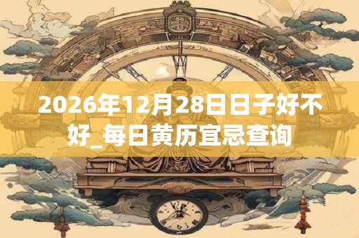 2026年12月28日日子好不好_每日黄历宜忌查询