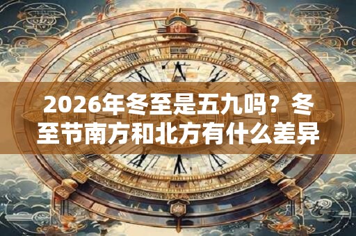 2026年冬至是五九吗？冬至节南方和北方有什么差异不同？