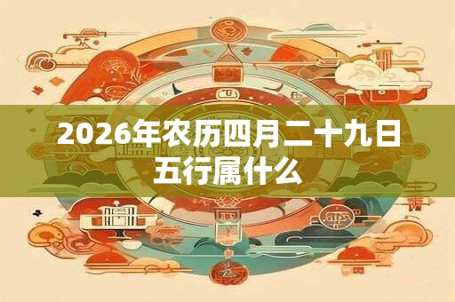 2026年农历四月二十九日五行属什么