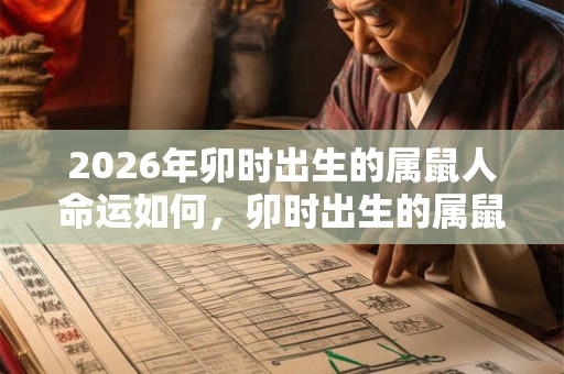 2026年卯时出生的属鼠人命运如何，卯时出生的属鼠女孩命运