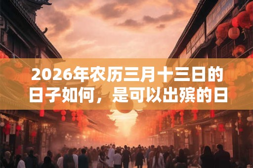 2026年农历三月十三日的日子如何，是可以出殡的日子吗？