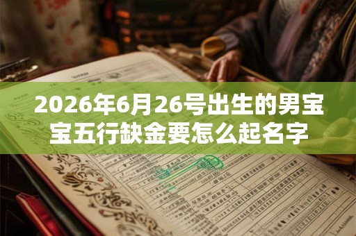 2026年6月26号出生的男宝宝五行缺金要怎么起名字