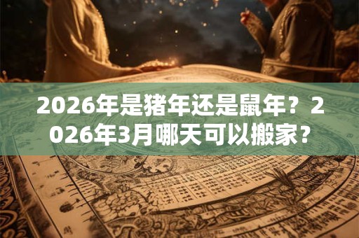 2026年是猪年还是鼠年？2026年3月哪天可以搬家？