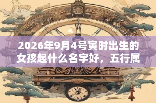 2026年9月4号寅时出生的女孩起什么名字好，五行属什么