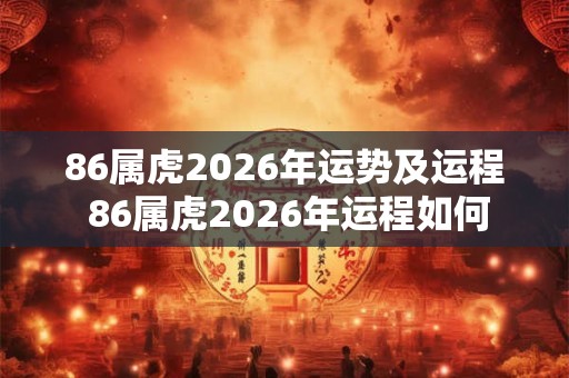 86属虎2026年运势及运程 86属虎2026年运程如何