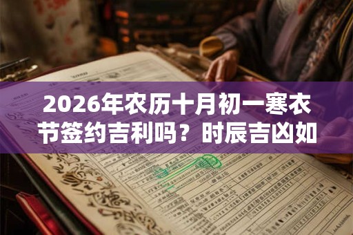 2026年农历十月初一寒衣节签约吉利吗？时辰吉凶如何？