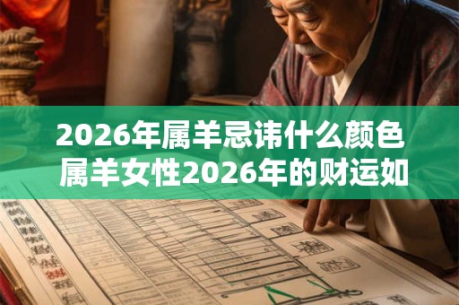 2026年属羊忌讳什么颜色 属羊女性2026年的财运如何呢