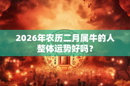 2026年农历二月属牛的人整体运势好吗？