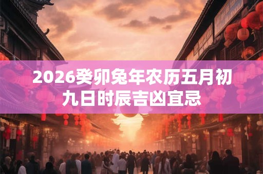 2026癸卯兔年农历五月初九日时辰吉凶宜忌