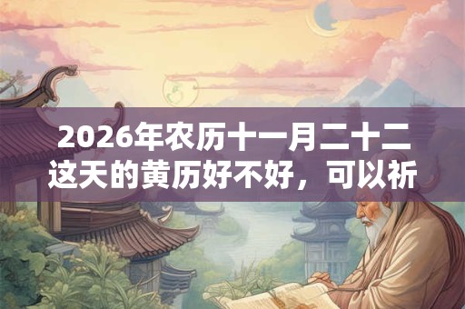 2026年农历十一月二十二这天的黄历好不好，可以祈福吗？