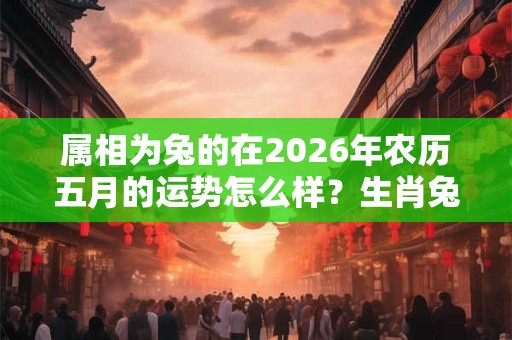 属相为兔的在2026年农历五月的运势怎么样？生肖兔的命理知识
