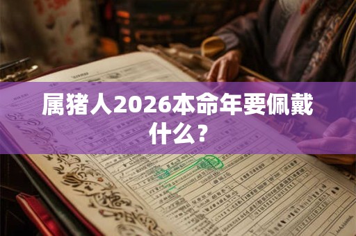 属猪人2026本命年要佩戴什么？