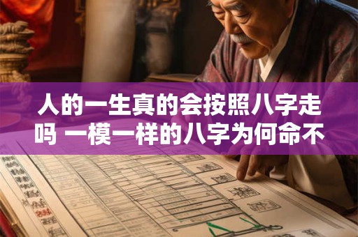 人的一生真的会按照八字走吗 一模一样的八字为何命不一样