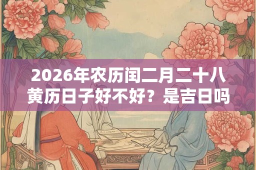 2026年农历闰二月二十八黄历日子好不好？是吉日吗？
