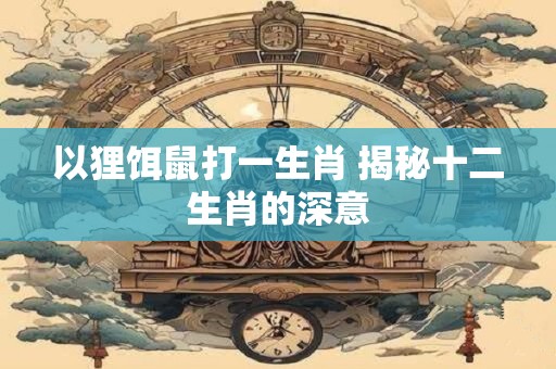 以狸饵鼠打一生肖 揭秘十二生肖的深意
