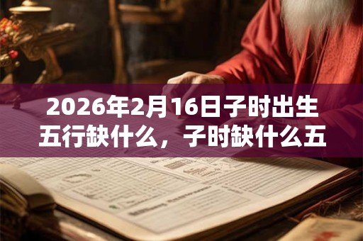 2026年2月16日子时出生五行缺什么，子时缺什么五行