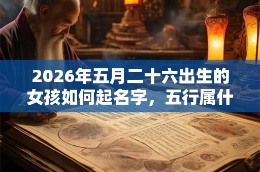 2026年五月二十六出生的女孩如何起名字，五行属什么