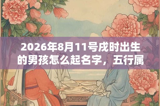 2026年8月11号戌时出生的男孩怎么起名字，五行属什么