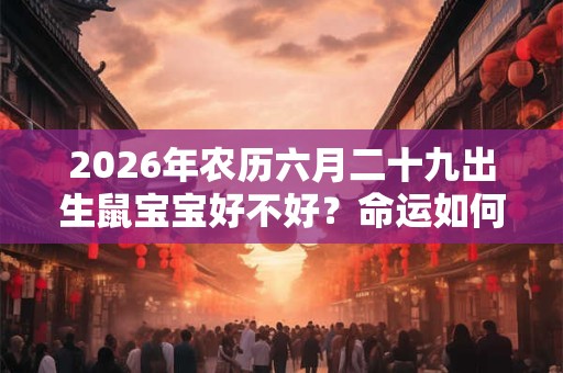 2026年农历六月二十九出生鼠宝宝好不好？命运如何？