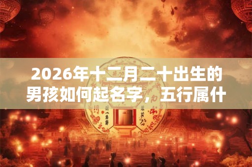 2026年十二月二十出生的男孩如何起名字，五行属什么