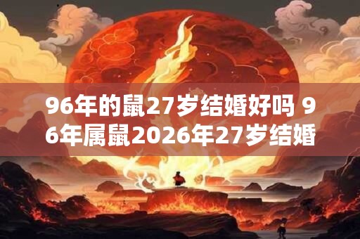 96年的鼠27岁结婚好吗 96年属鼠2026年27岁结婚如何
