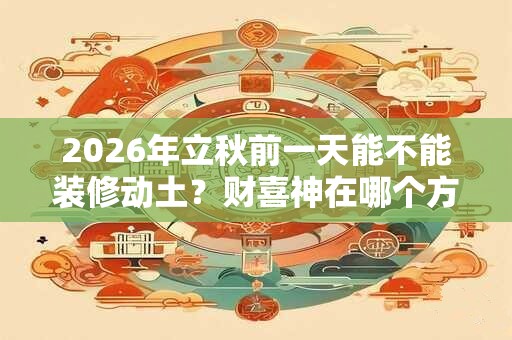 2026年立秋前一天能不能装修动土？财喜神在哪个方位？