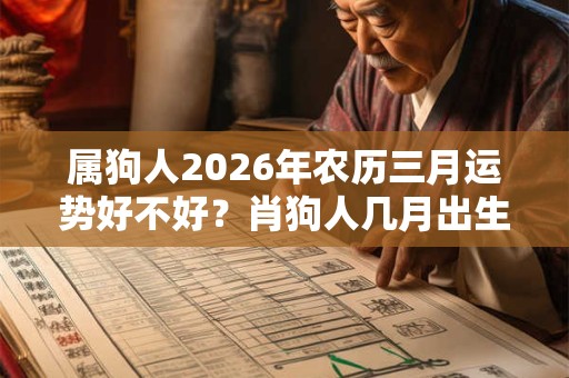 属狗人2026年农历三月运势好不好？肖狗人几月出生命好？