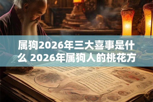 属狗2026年三大喜事是什么 2026年属狗人的桃花方位