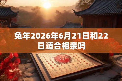 兔年2026年6月21日和22日适合相亲吗