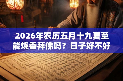 2026年农历五月十九夏至能烧香拜佛吗？日子好不好？