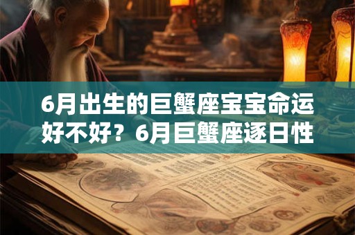 6月出生的巨蟹座宝宝命运好不好？6月巨蟹座逐日性格分析