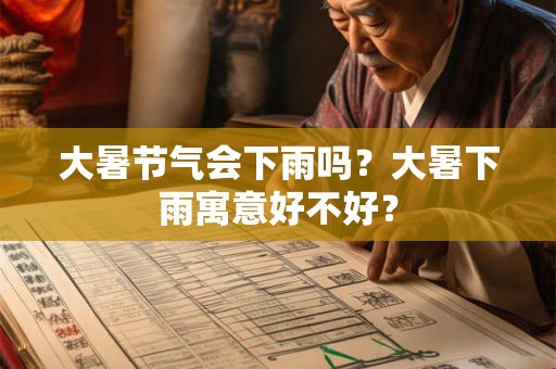 大暑节气会下雨吗？大暑下雨寓意好不好？