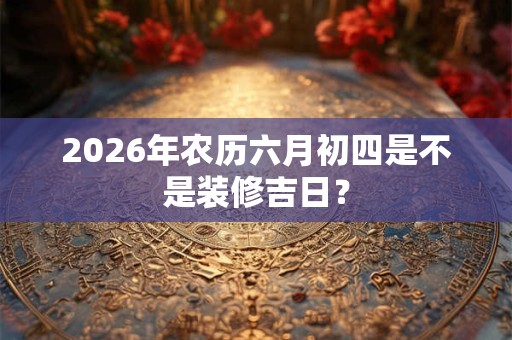 2026年农历六月初四是不是装修吉日？
