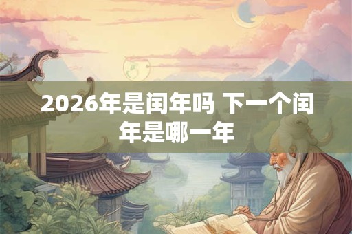 2026年是闰年吗 下一个闰年是哪一年