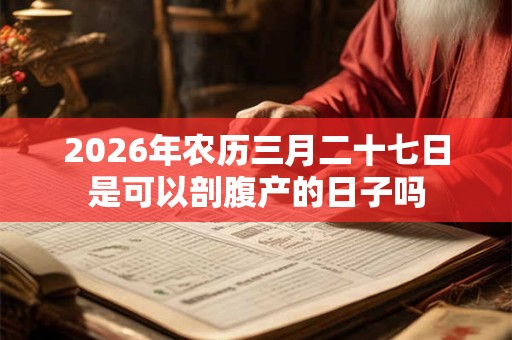 2026年农历三月二十七日是可以剖腹产的日子吗