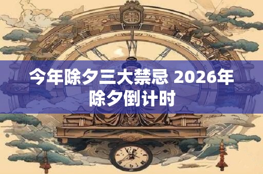 今年除夕三大禁忌 2026年除夕倒计时