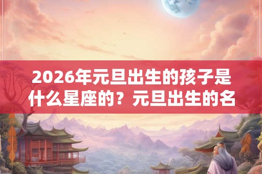 2026年元旦出生的孩子是什么星座的？元旦出生的名人有哪些？