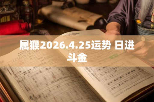 属猴2026.4.25运势 日进斗金