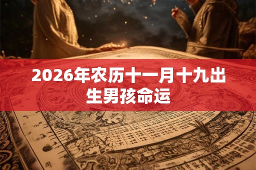 2026年农历十一月十九出生男孩命运