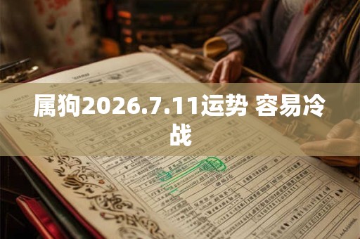 属狗2026.7.11运势 容易冷战
