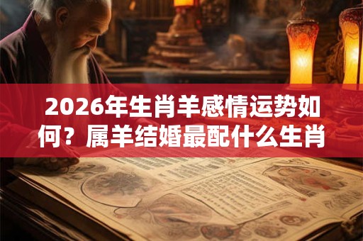 2026年生肖羊感情运势如何？属羊结婚最配什么生肖？