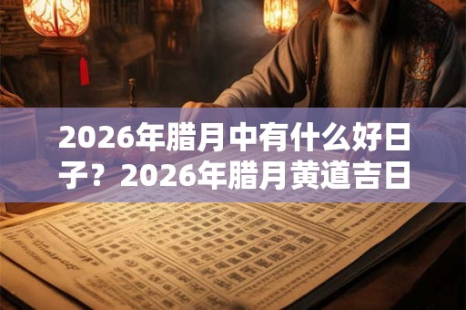 2026年腊月中有什么好日子？2026年腊月黄道吉日
