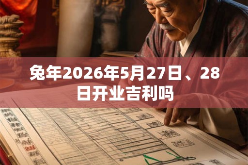 兔年2026年5月27日、28日开业吉利吗