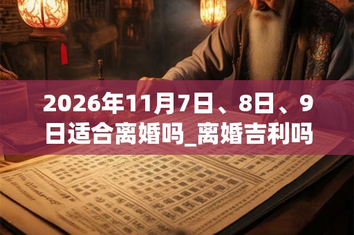 2026年11月7日、8日、9日适合离婚吗_离婚吉利吗