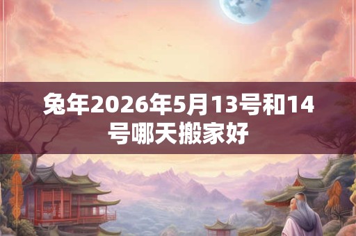 兔年2026年5月13号和14号哪天搬家好