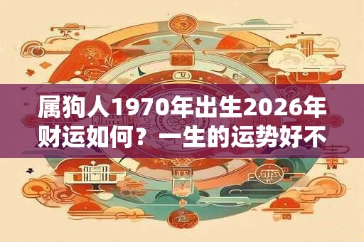 属狗人1970年出生2026年财运如何？一生的运势好不好？