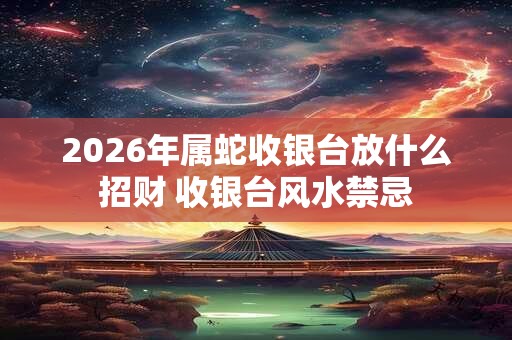 2026年属蛇收银台放什么招财 收银台风水禁忌