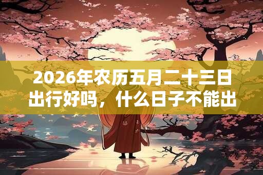 2026年农历五月二十三日出行好吗，什么日子不能出门？